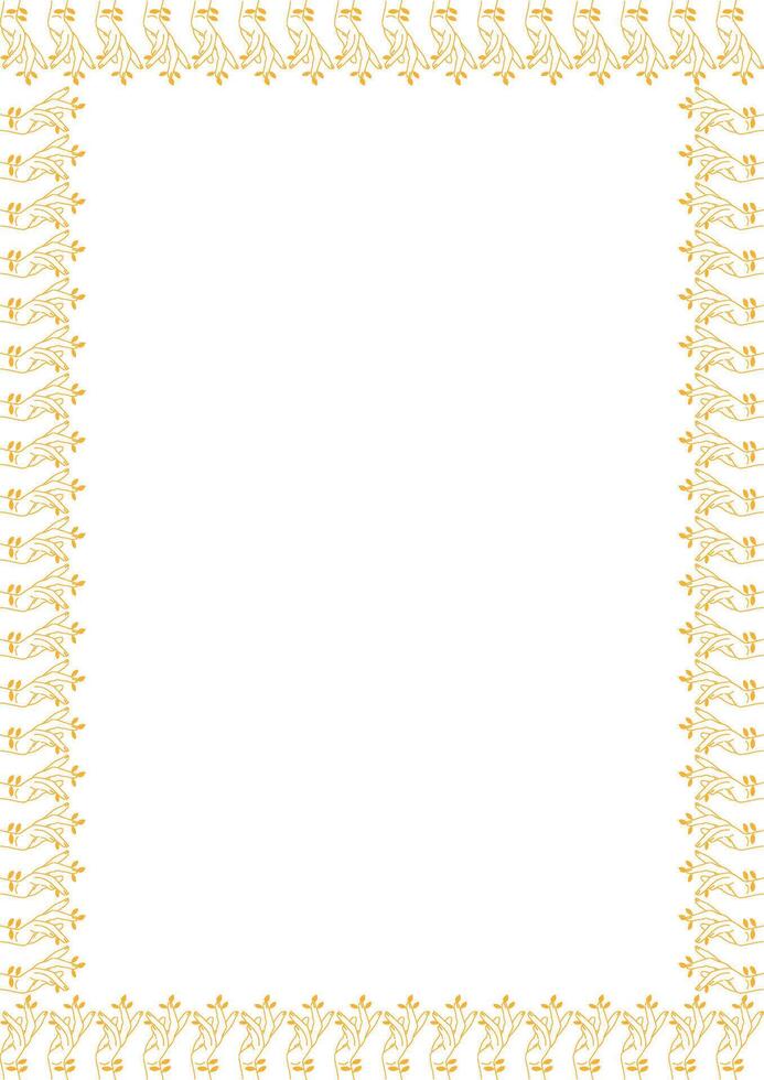 Herbal plant healing frame. witchcraft frame for text. Simple template element for design vector