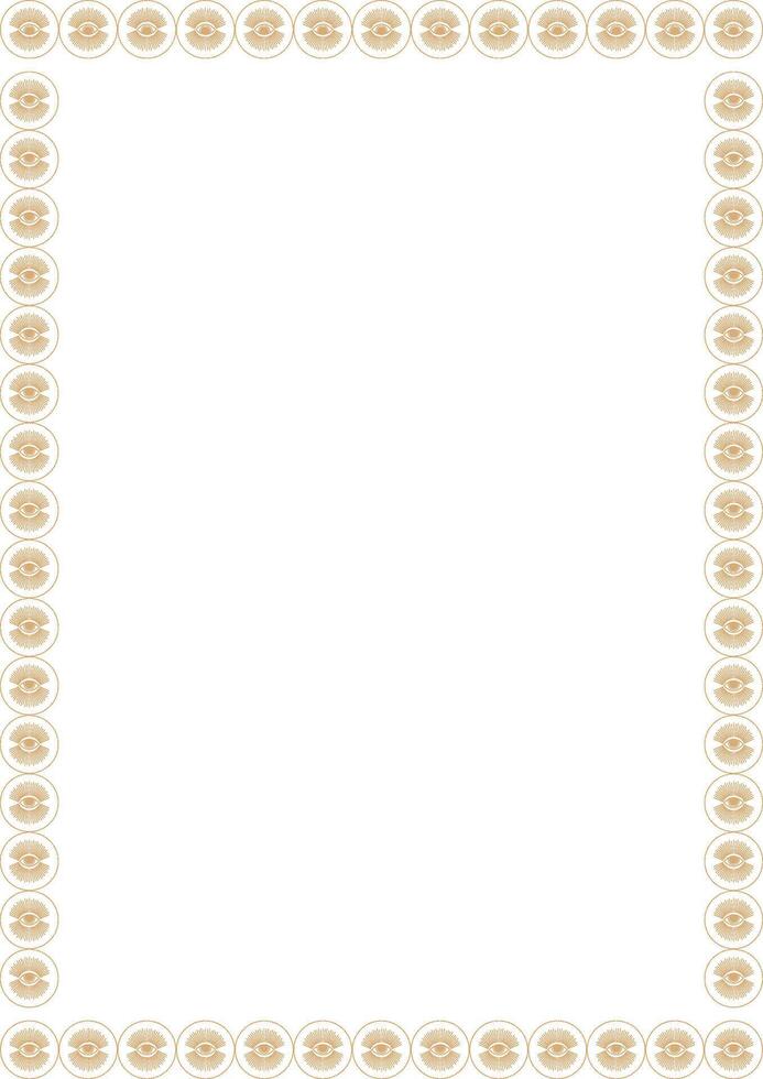 Mystic eye frame. celestial prediction eye template for your text vector
