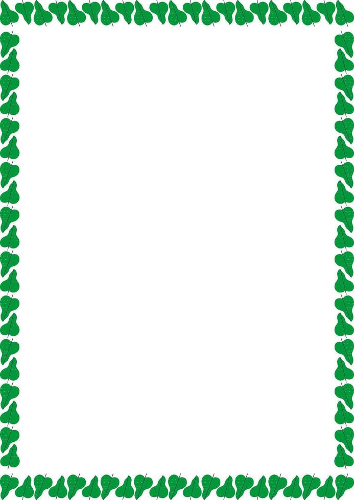 Spring frame template with leaf elements decoration. Easter border with empty space vector