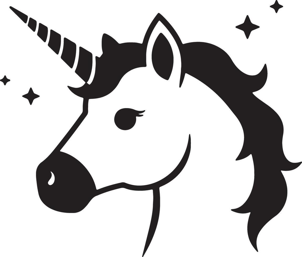 Happy magical unicorn heads bundle icons collection with smiling faces vector