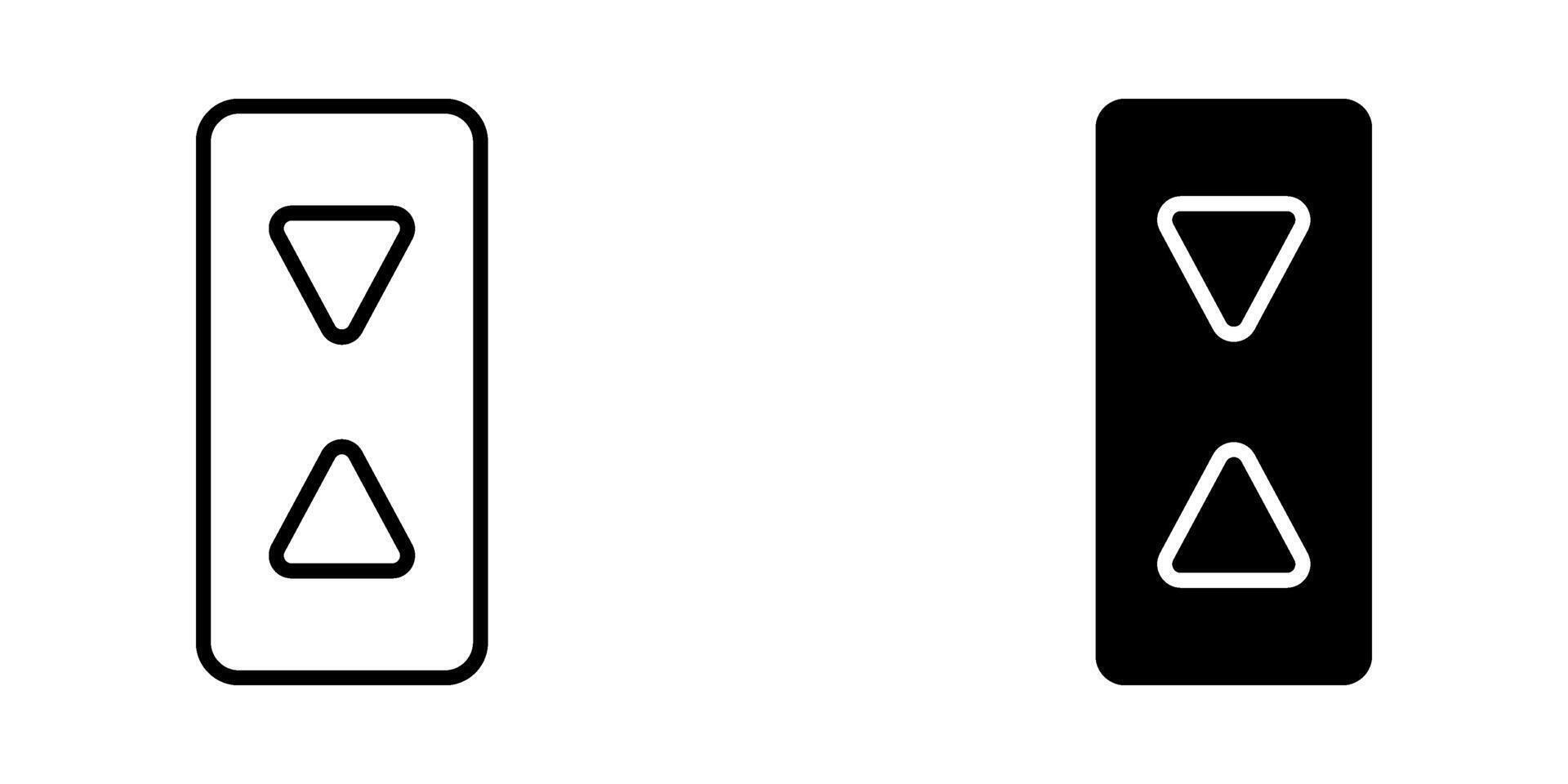 Lift Button set Icon Symbol isolated white background. illustration. color editable. vector
