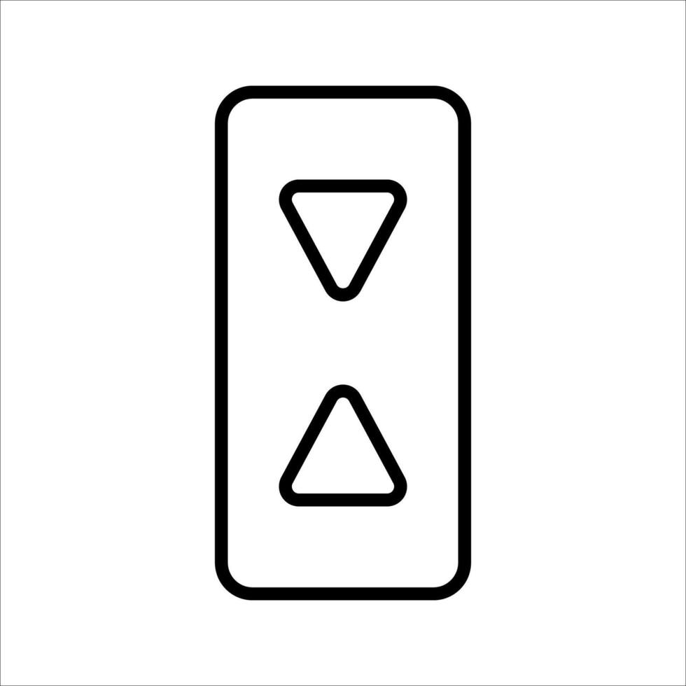 Lift Button Icon Symbol isolated white background. illustration. color editable. vector