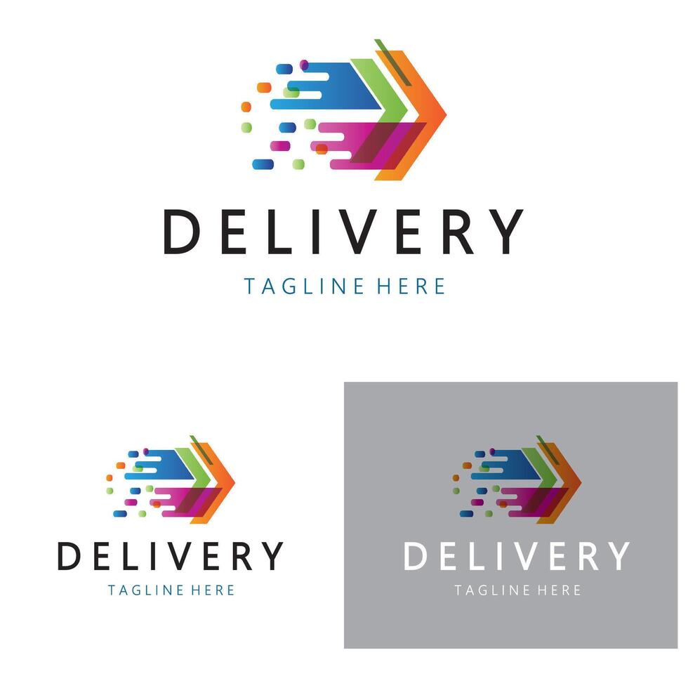 logistics logo icon illustration design distribution symbol delivery of goods economy finance vector