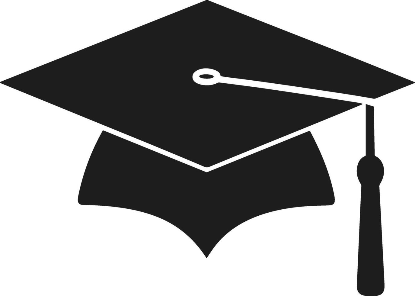 Graduation Cap Silhouette - Academic Achievement for Back to School vector