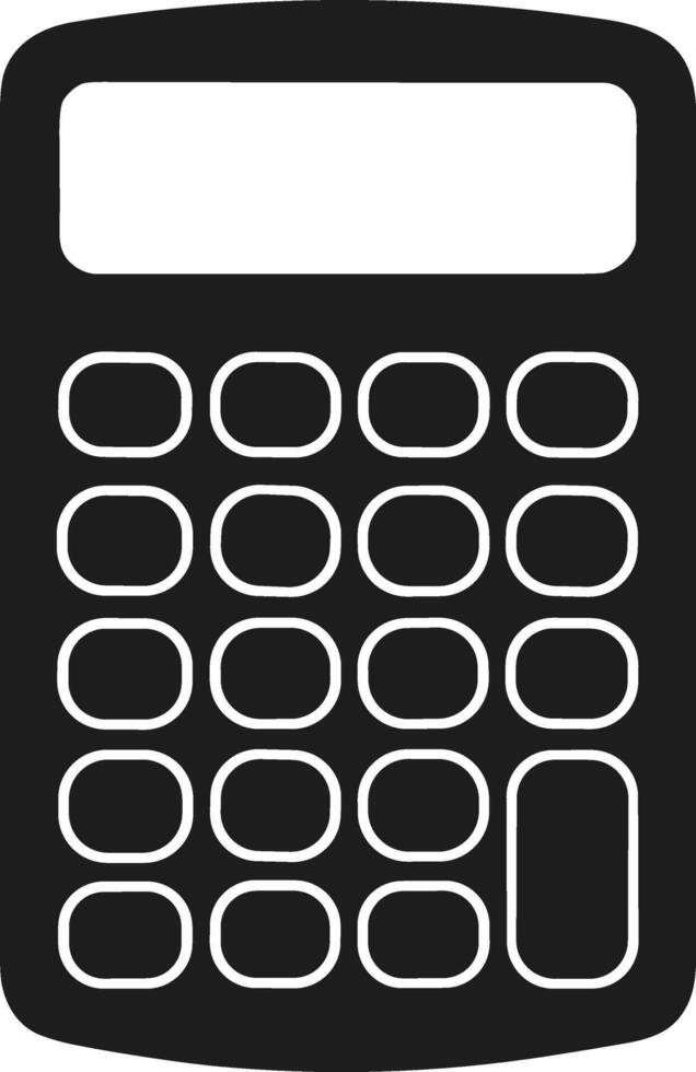 Silhouette Calculator Icon - Back to School Math and Education Illustration vector