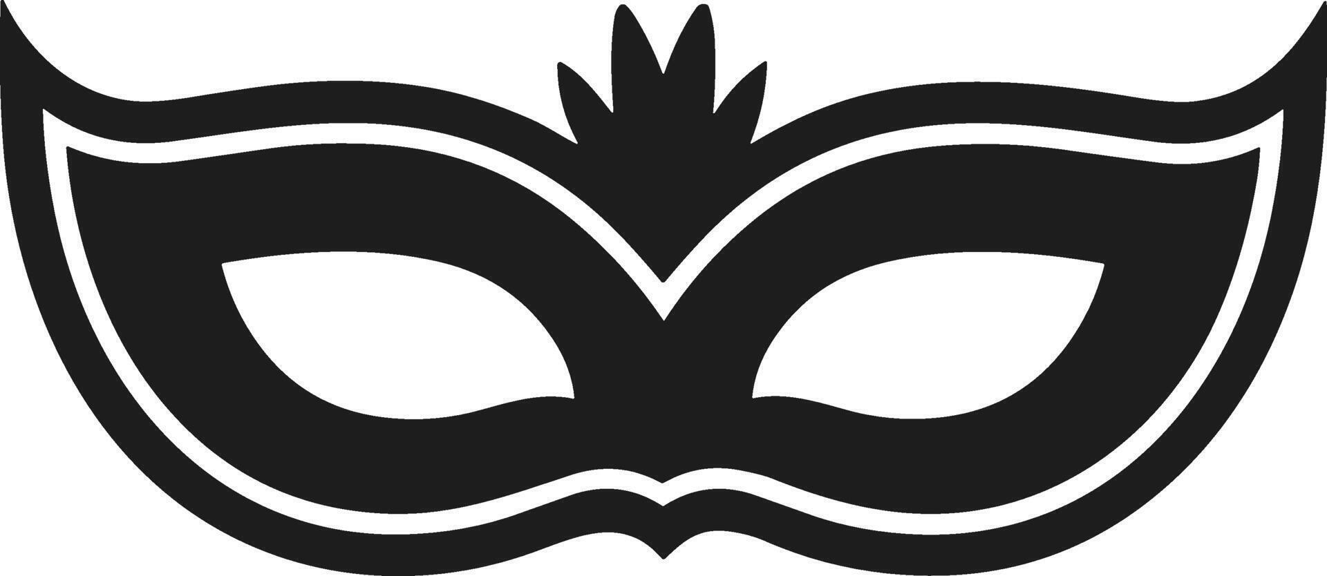 Stylish Masquerade Mask Silhouette for New Year and Party Designs vector