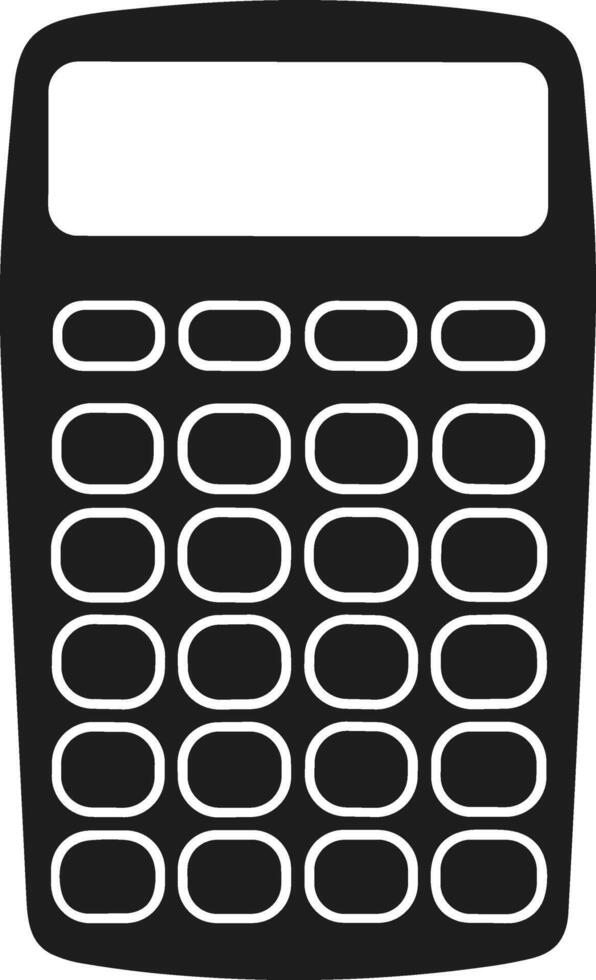 Silhouette of Calculator - Back to School Educational Tool Illustration vector