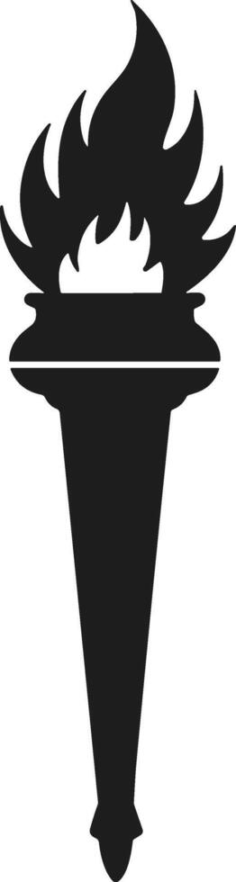 Flaming Torch Silhouette for USA Independence Day vector