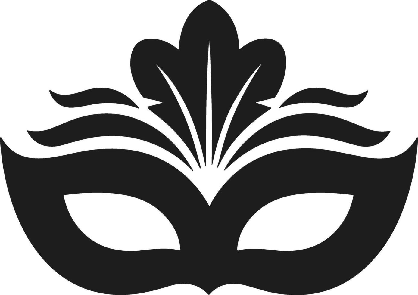 Elegant Masquerade Mask Silhouette - New Year Party Design vector