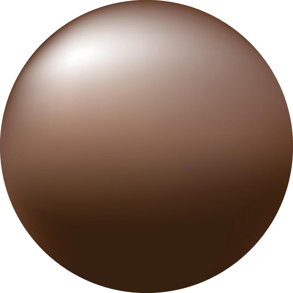 3D Render of a Brown Gradient Sphere vector