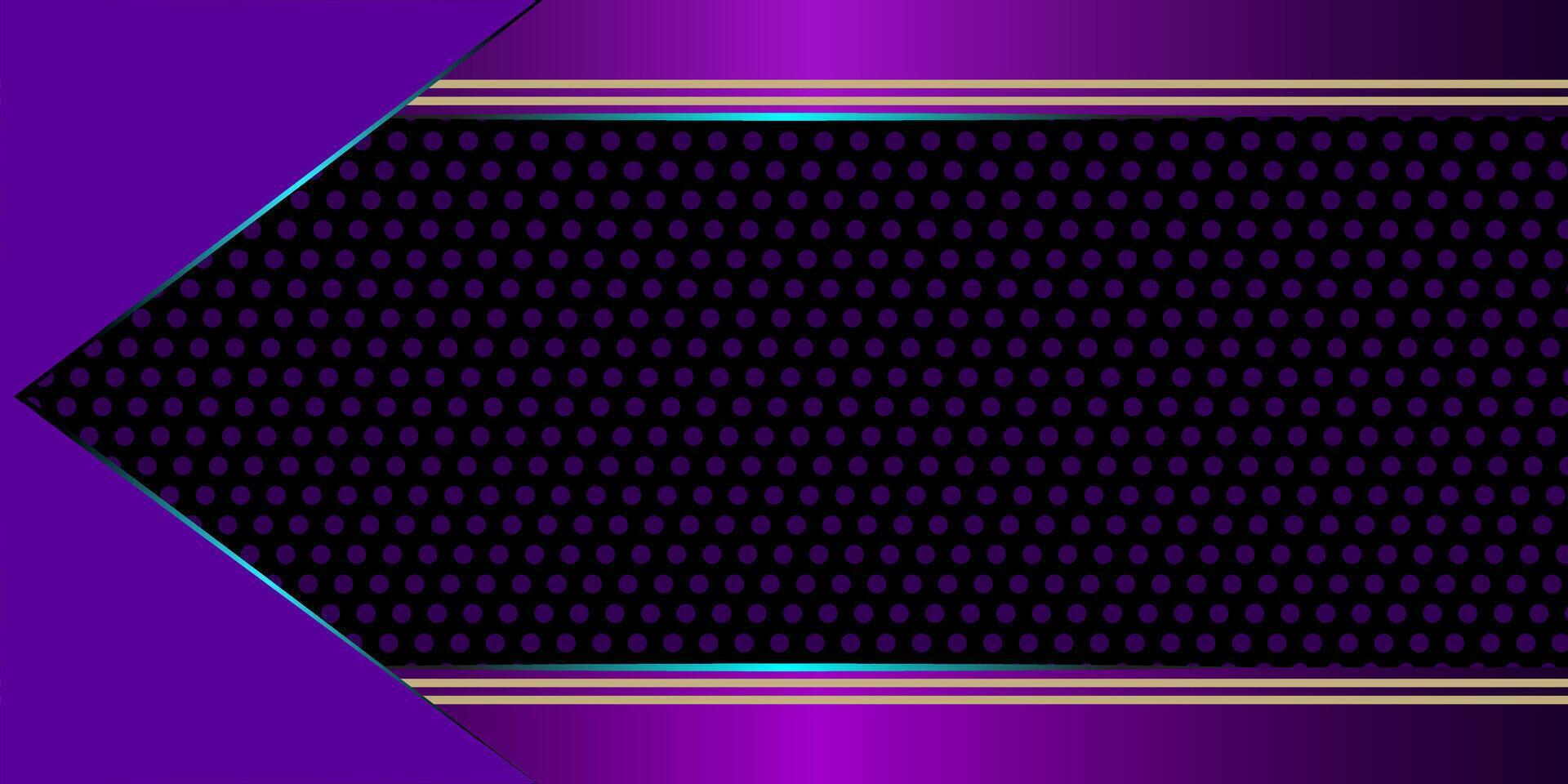 Purple Geometric Background with Dots and Metallic Teal Accents vector