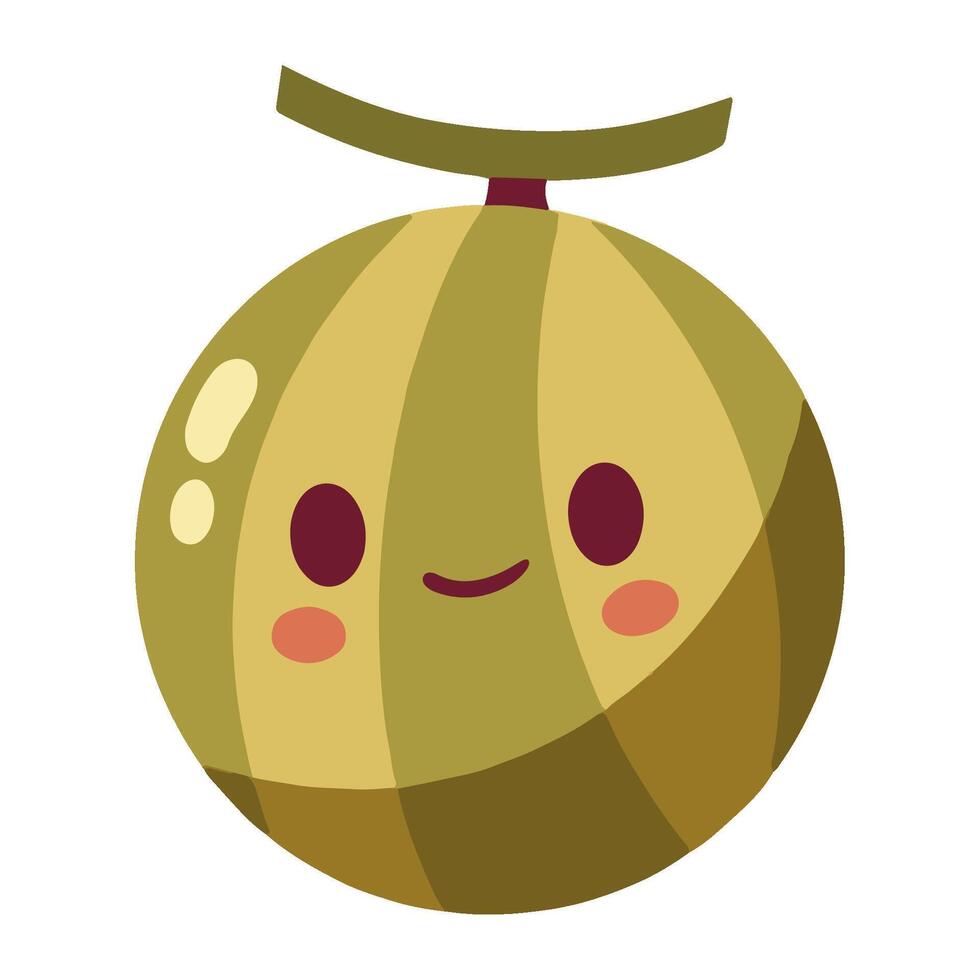 Kawaii Watermelon Slice for Summer Fruits Illustration vector