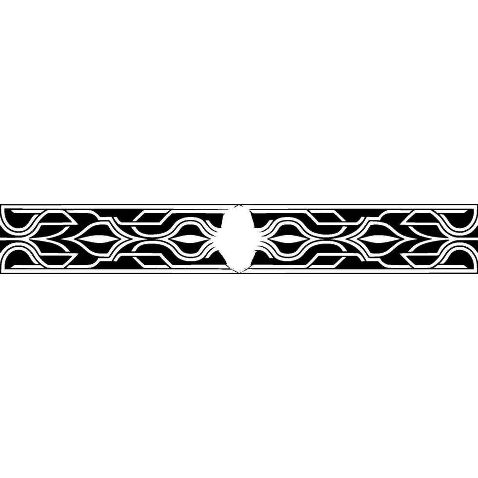 Geometric Border Art Deco Inspired Black White Pattern on Gradient Background vector