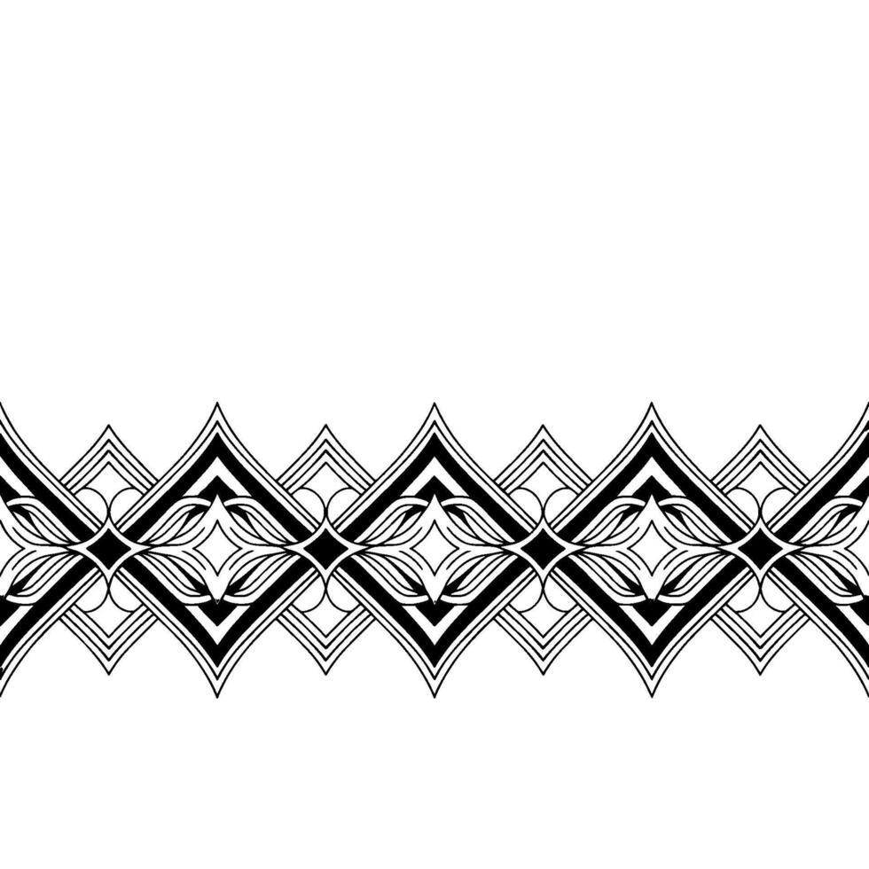 Elegant Geometric Ornament Border in Black and Silver on Gradient Background vector