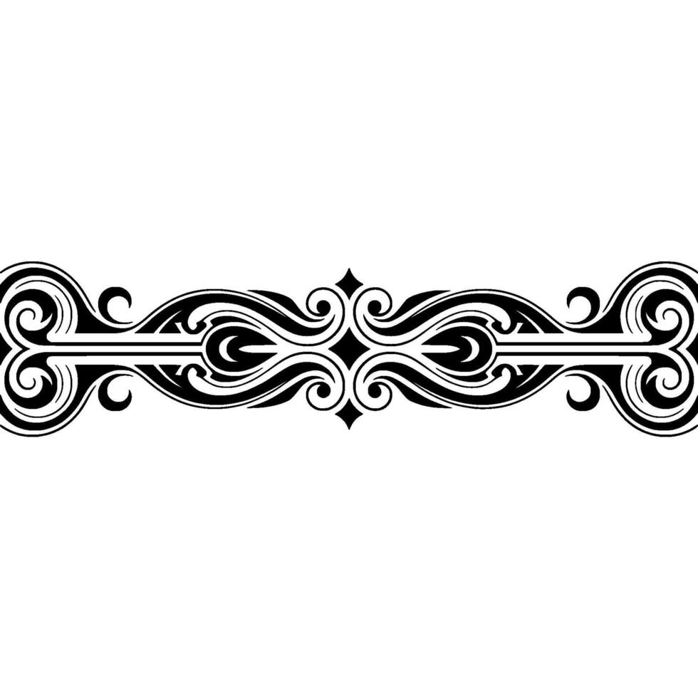 Ornate Black Pattern Border on Gradient Background vector