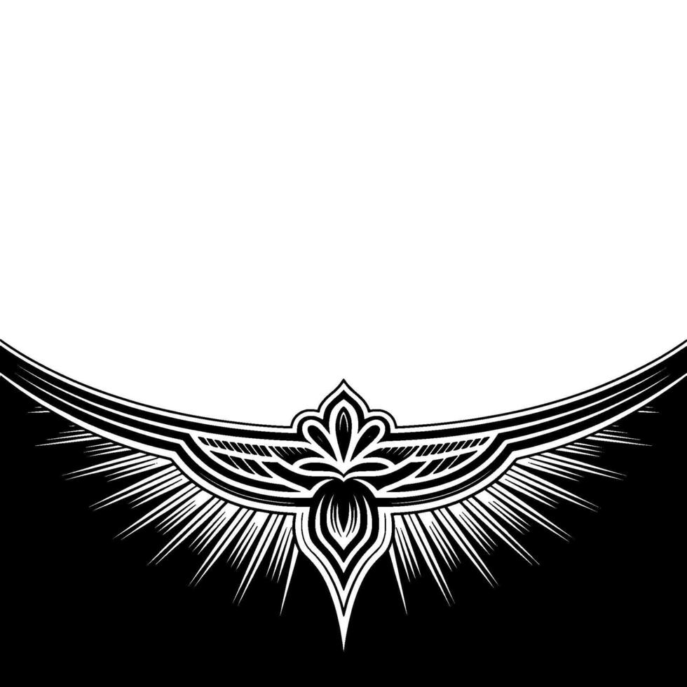 Elegant Black and White Ornament With Open Space vector