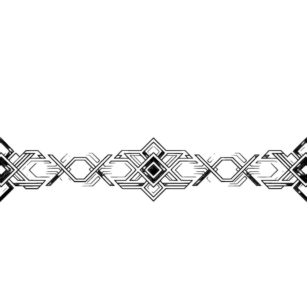 Geometric Border Minimalist Abstract Ornament on White vector
