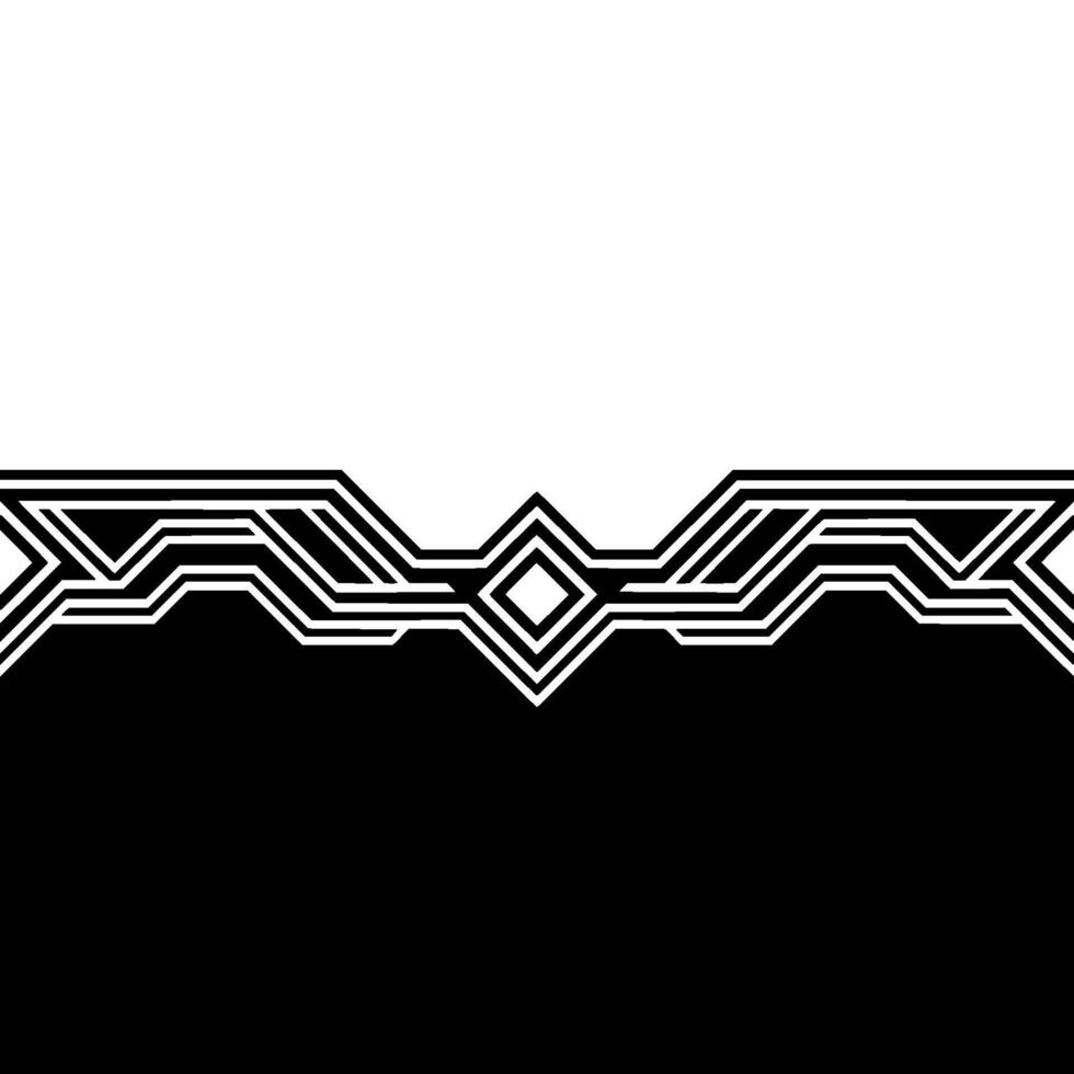 Geometric Black White Border Abstract vector