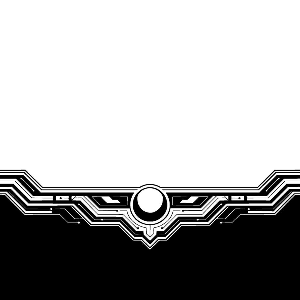 Geometric Tech Black White Circuitry, Space for Text vector