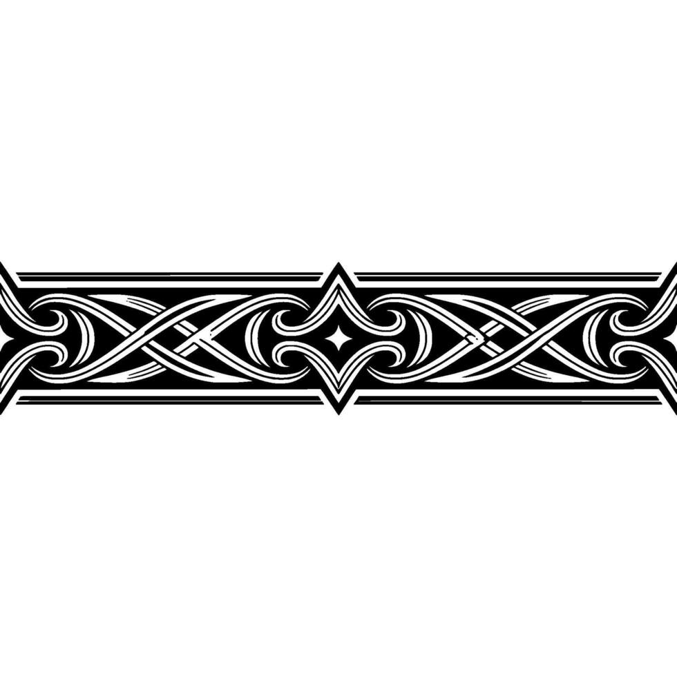 Celtic Knotwork Border on White Background vector