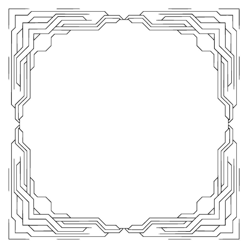 Futuristic Circuit Frame on White Background vector