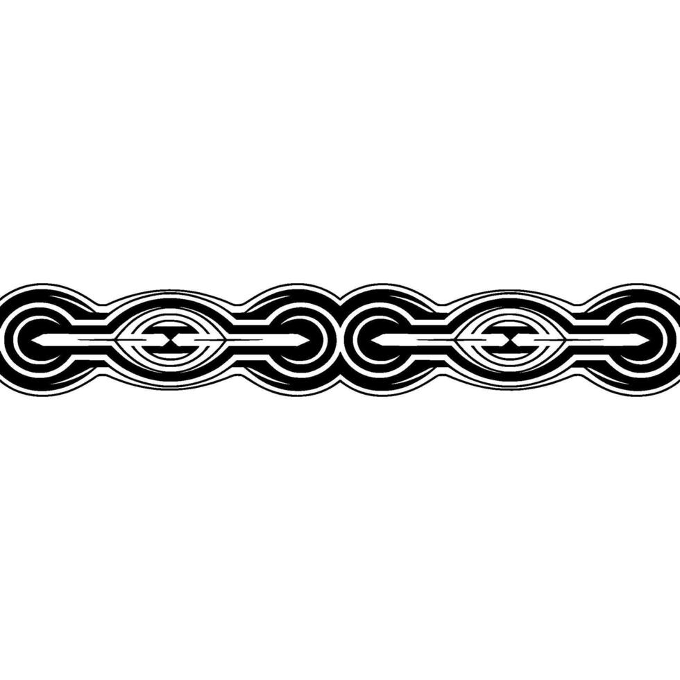 Minimalist Black and White Geometric Ornament on White Background vector