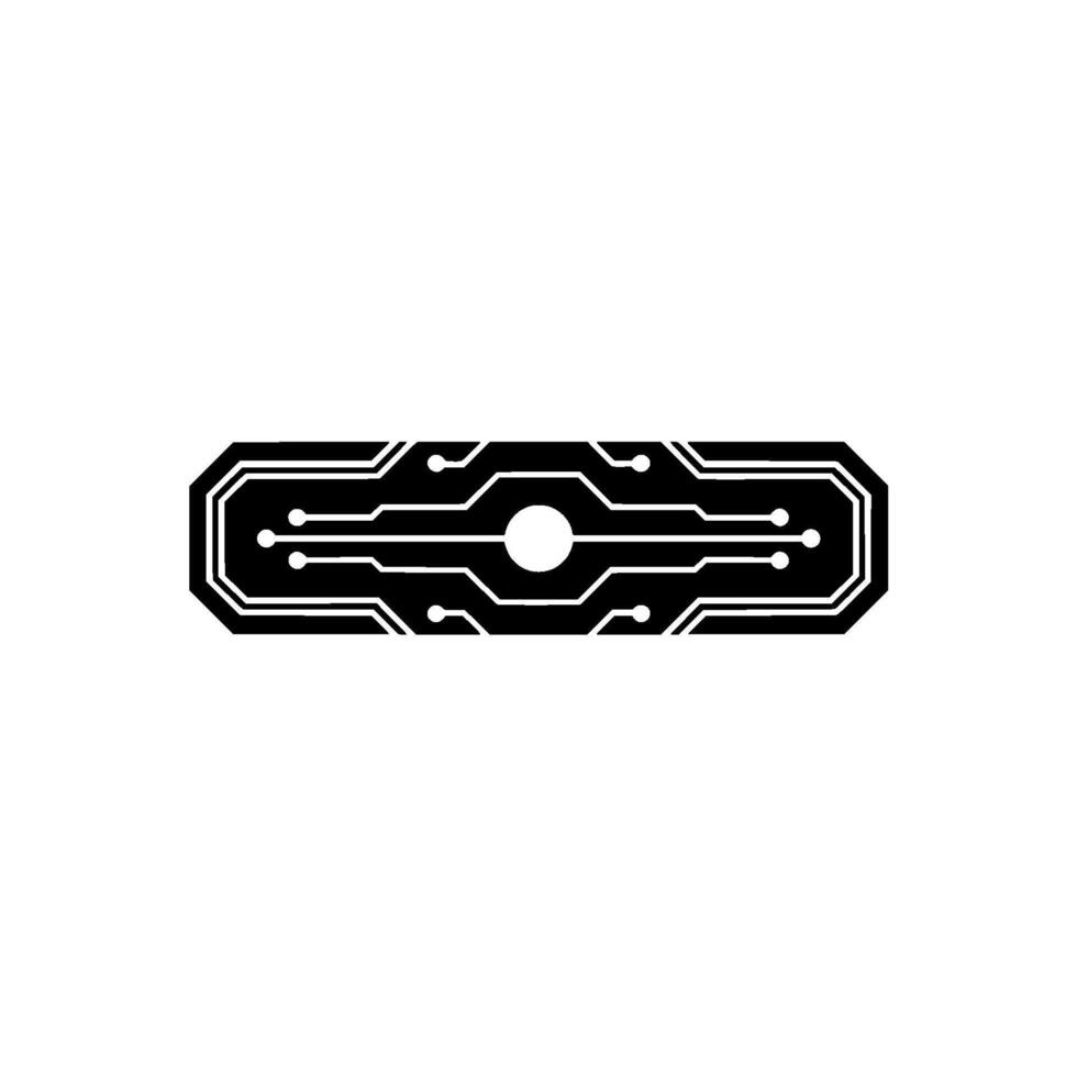 Modern Circuit Board , Geometric Tech , Minimalist Style vector