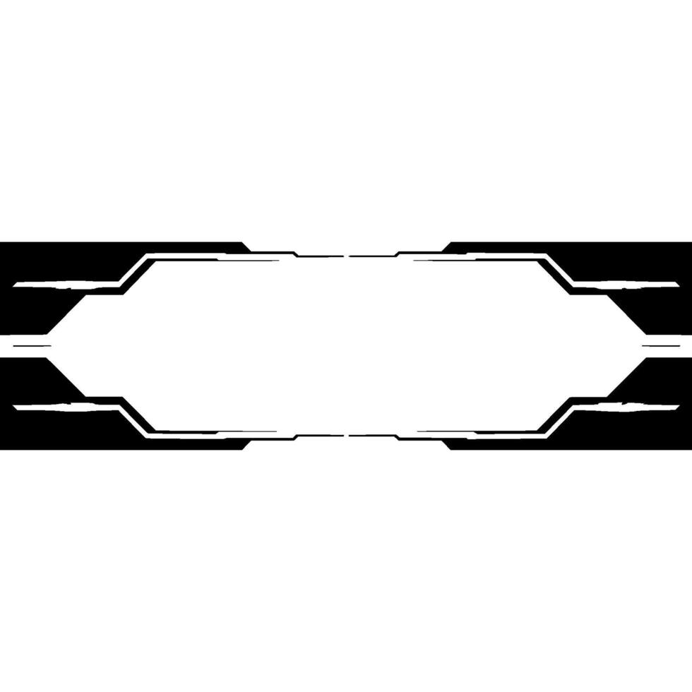 Tech Overlay Futuristic Frame With Glowing Details on White vector
