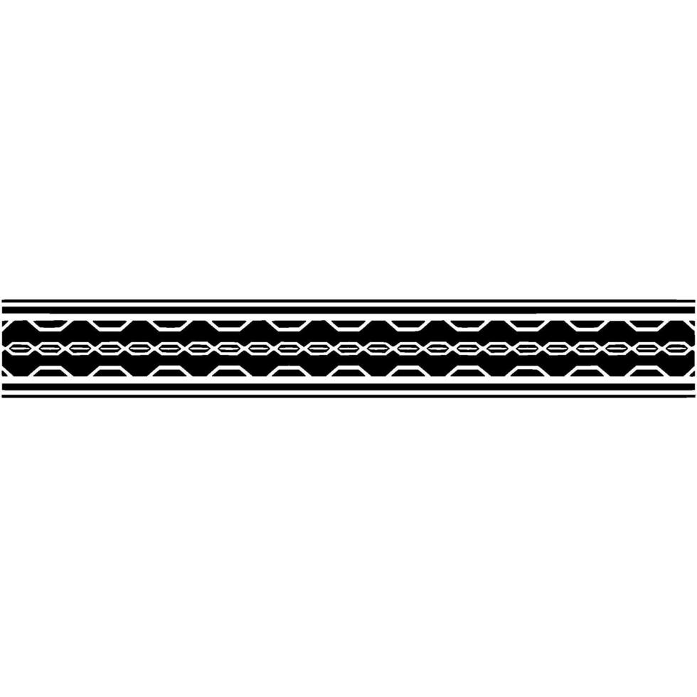 Geometric Border Black White Repeat Pattern vector