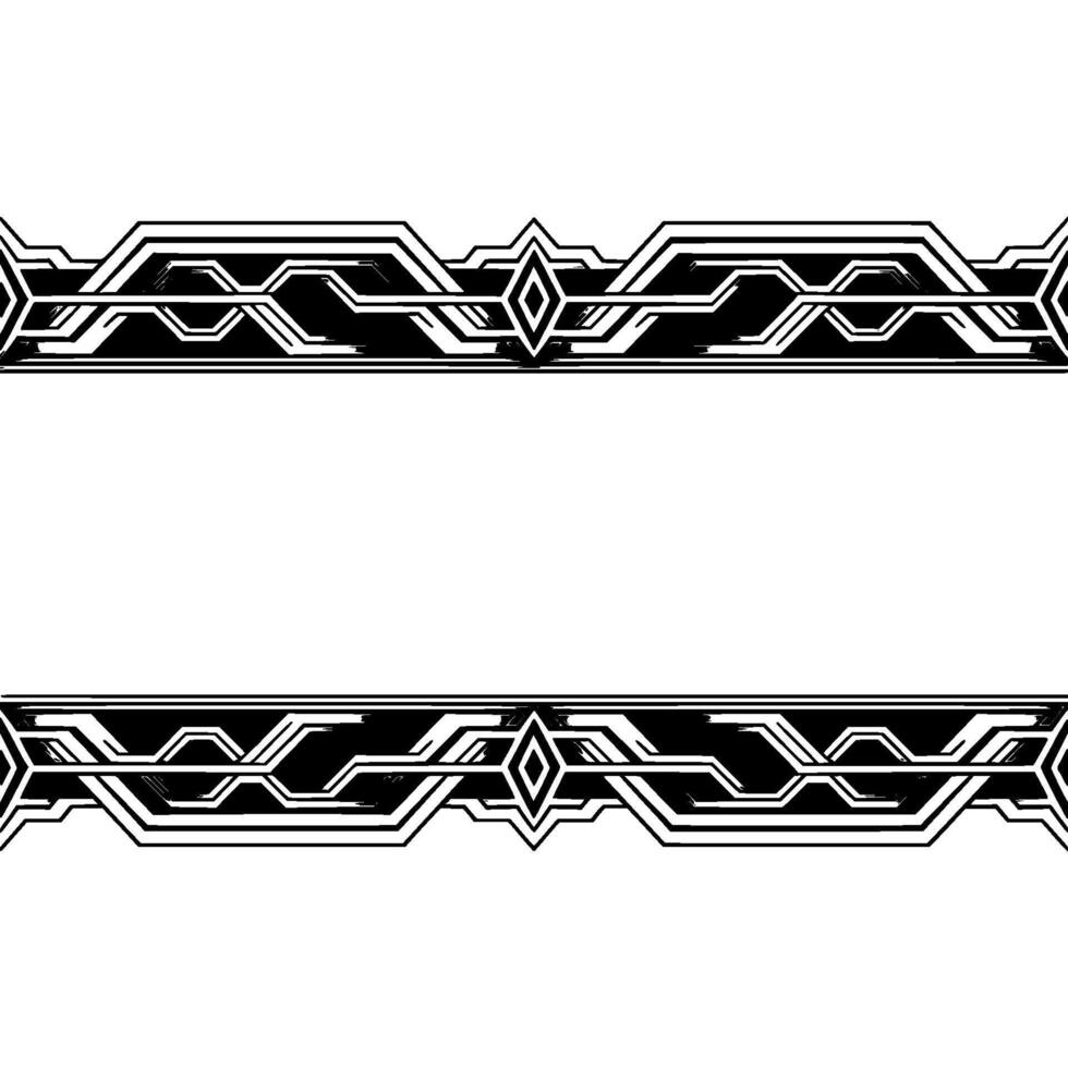Art Deco Metallic Border With Space for Text vector