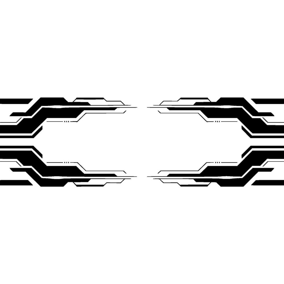 Abstract Tech Symmetric Circuitry Elements on Gray Background vector
