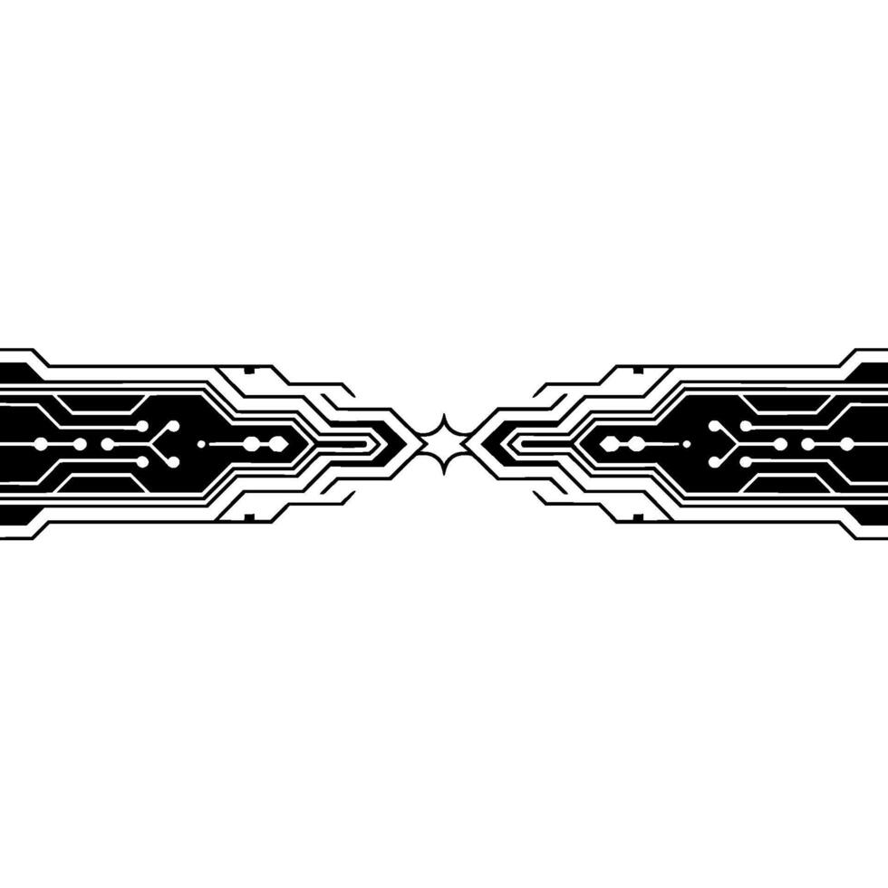 Modern Circuit Board Element Technological Connection Abstract vector
