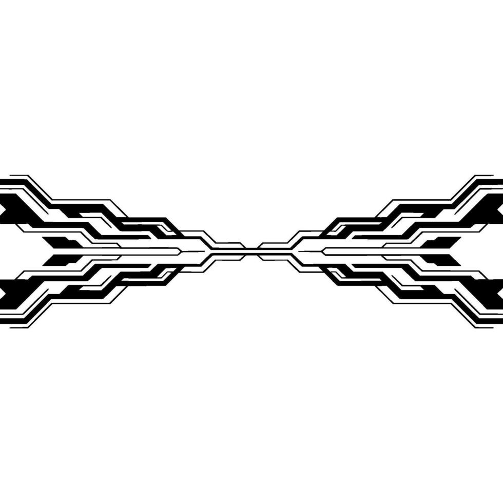 Abstract Tech With Cyberpunk Lines, Illustration, Clean Background vector