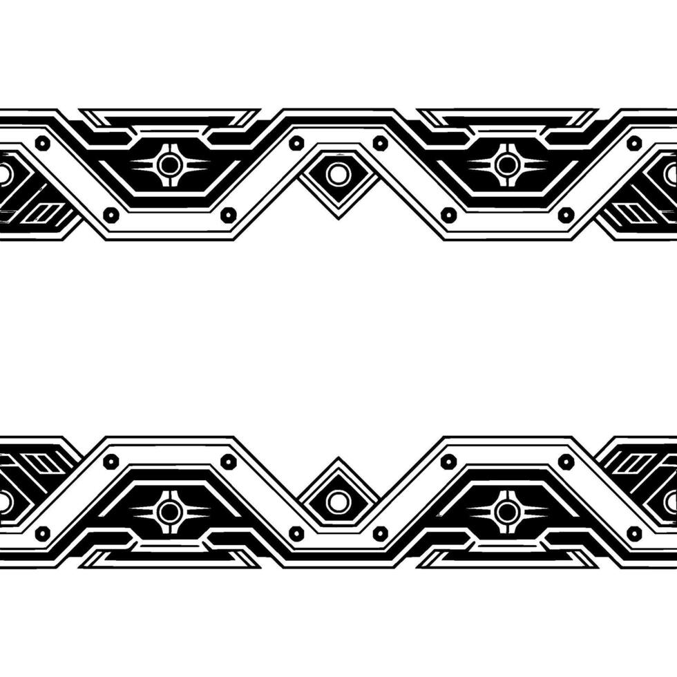 Futuristic Metallic Frame With Geometric Element vector