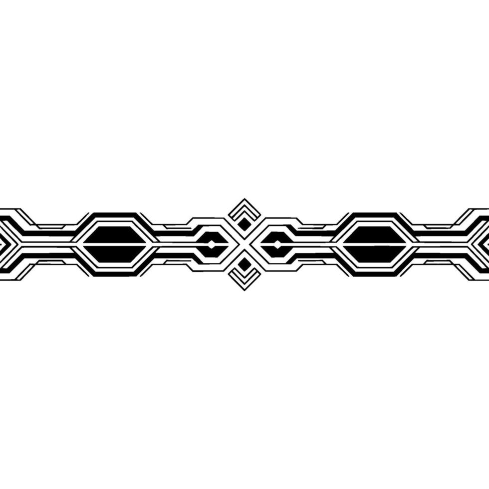 Geometric Cyberpunk Ornament on Gradient White Background vector