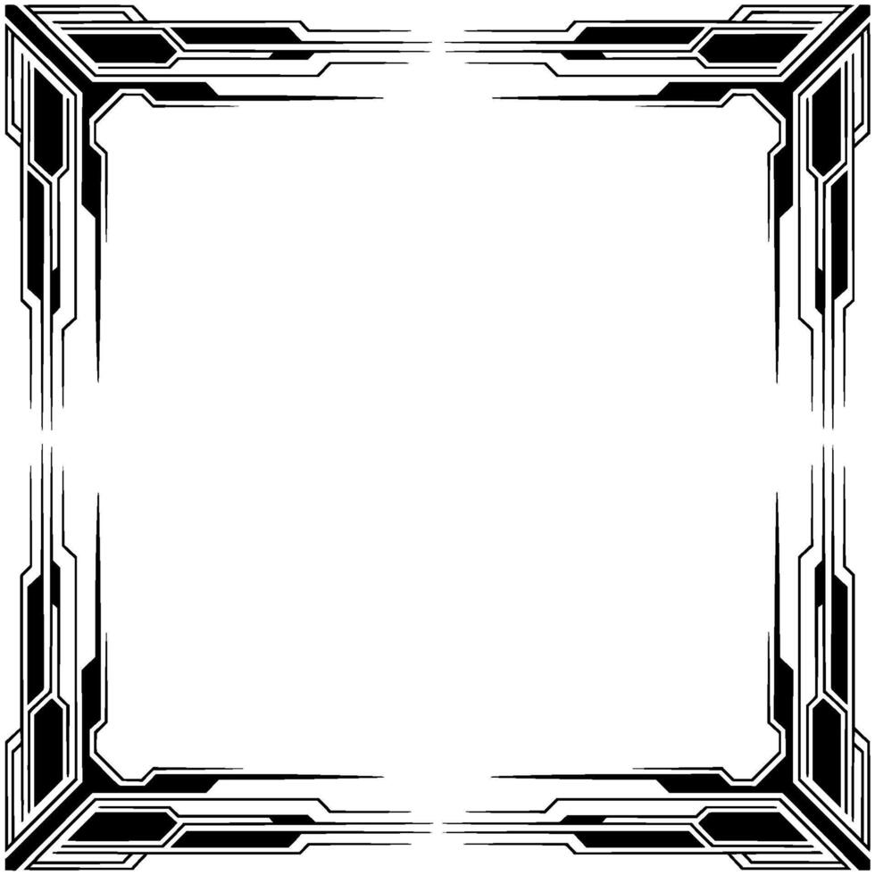 Abstract Geometric Frame Modern Border Element vector