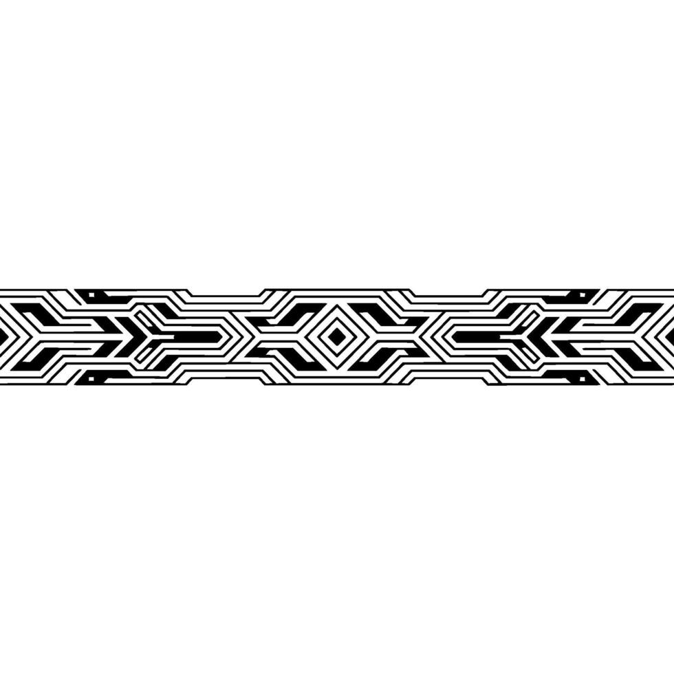 Techinspired Geometric Border Minimalist Pattern, White Background vector