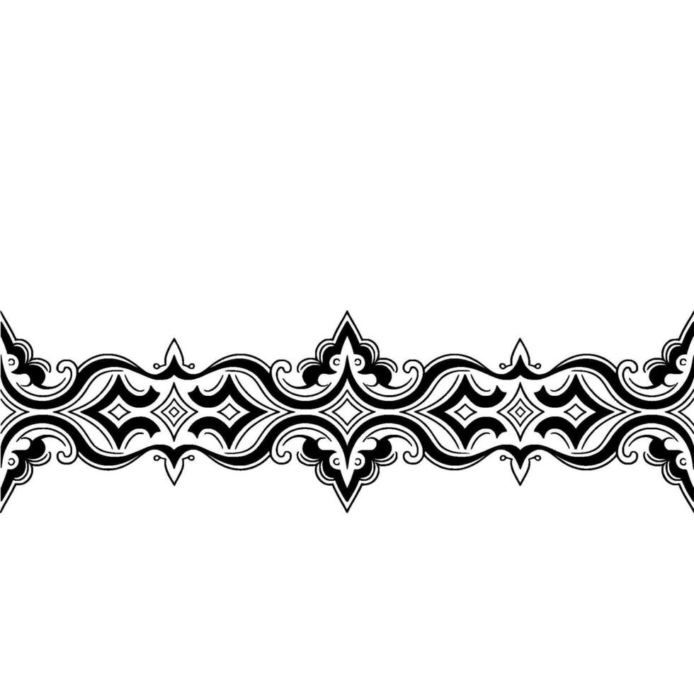 Elegant Black White Ornamental Border for Print and Digital Use vector