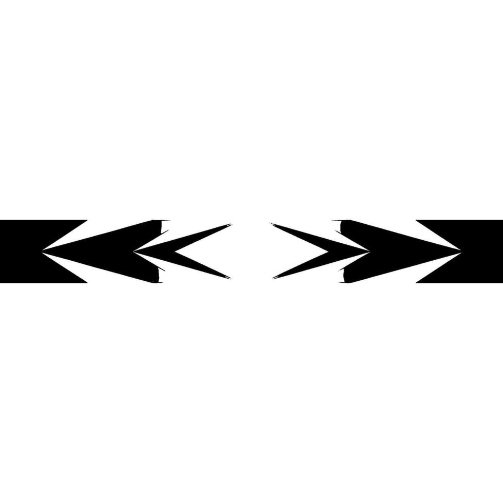 Modern Abstract Arrow in Black and Gray on White vector