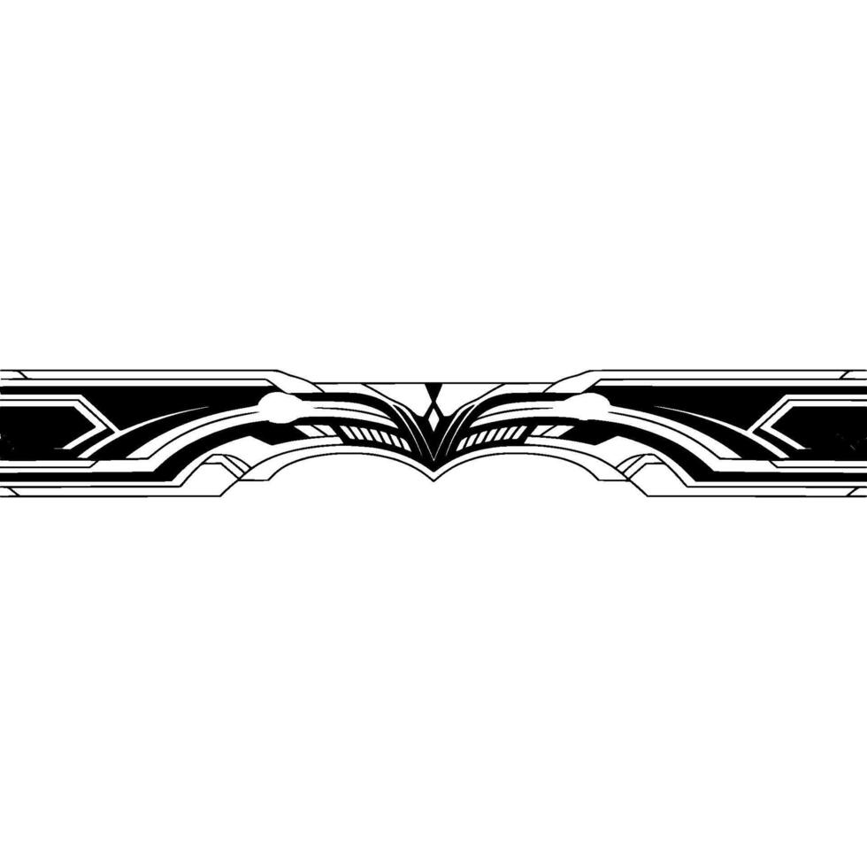 Geometric Element in Black and White vector