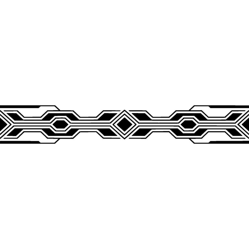Geometric Tech Line Border, Minimalist , Black White vector