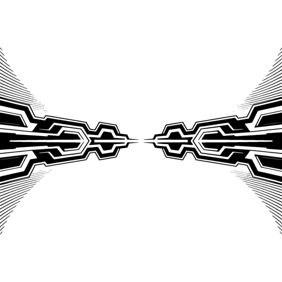 Modern Abstract Tech Black and White Minimalist Background vector