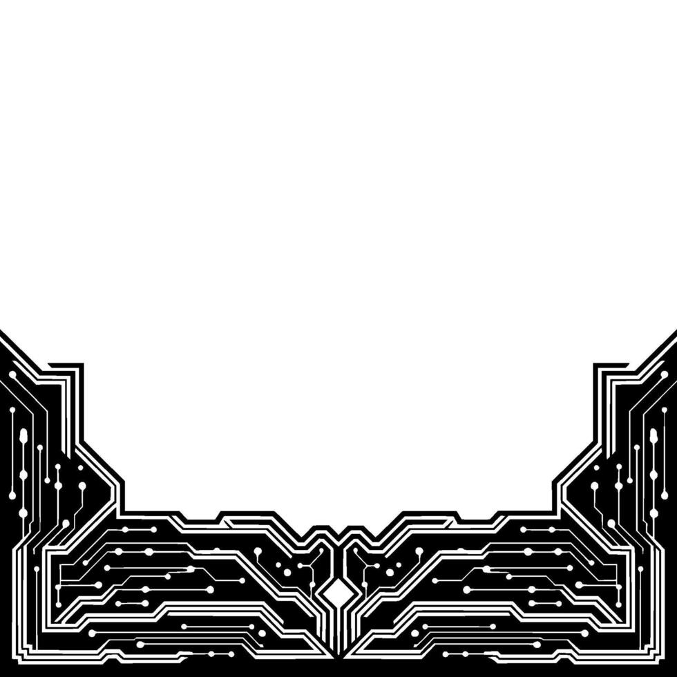 Abstract Circuit Board Frame Modern Technology , White Space vector