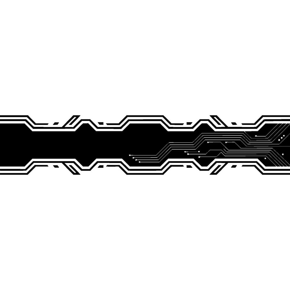 Minimalist Circuit Board Banner Tech, Data Flow, Modern . vector