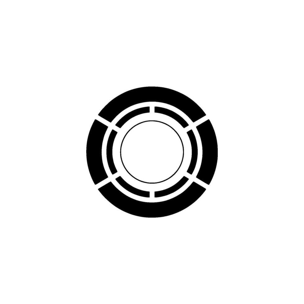 Abstract Black Ring on Gray Background vector