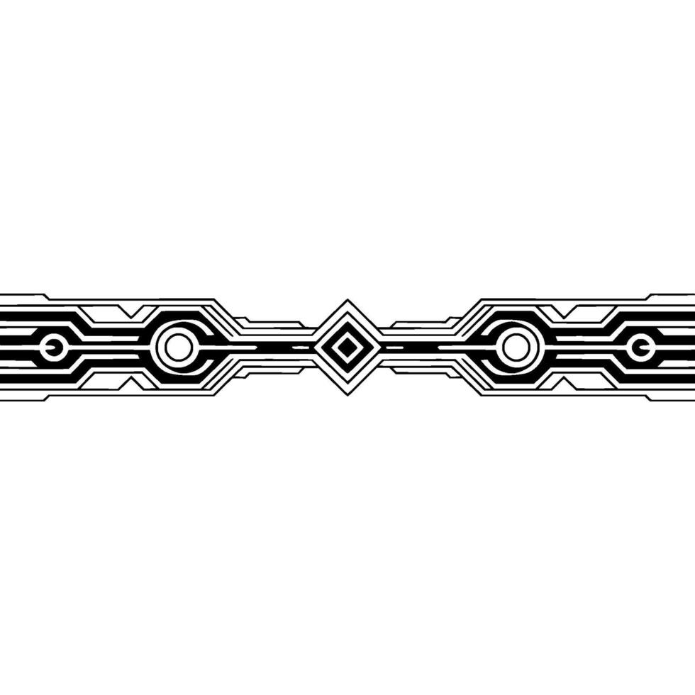Futuristic Tech Border Abstract Circuitry vector