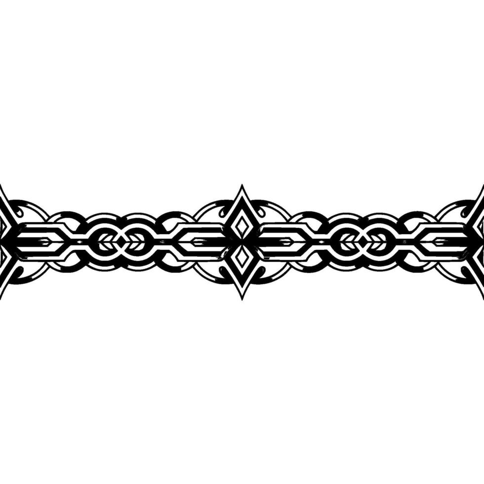 Geometric Ornament Border in Gray White on Gradient Background vector