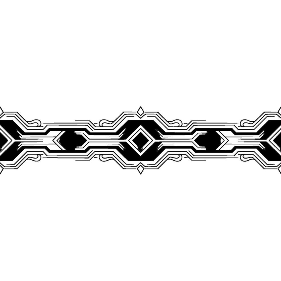 Geometric Art Deco Border Modern Abstract Ornament on White vector