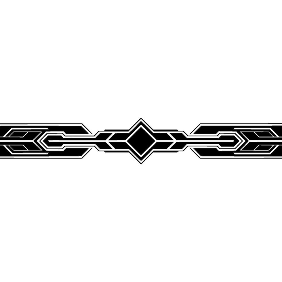 Geometric Line Element, Black and White, Abstract for Border, Frame, or Decoration vector
