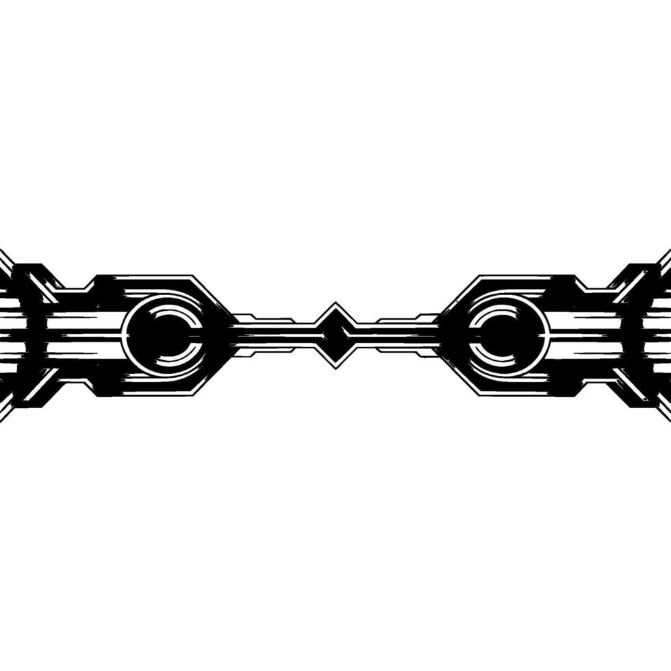 Geometric Art Deco Border in Silver and Black vector